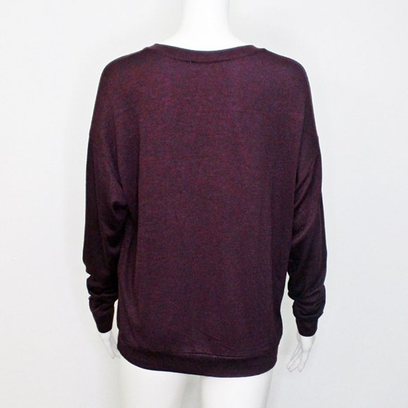 Wilfred Free V Neck Lightweight Sweater Plum Small - Picture 4 of 5